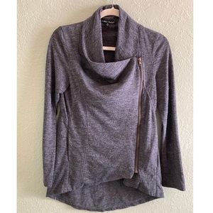 Asymmetrical Zip Grey Sweater from ModCloth
